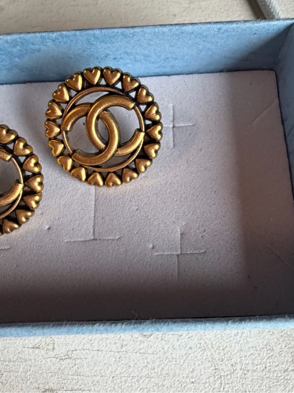 Fashion Jewelry Gold-Tone Interlocking Logo Circle Earrings - Picture 6 of 6